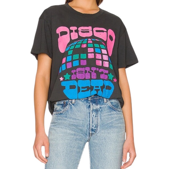 Show Me Your MuMu Tops - Show Me Your MUMU Travis Tee Disco Graphic T-Shirt Size Medium